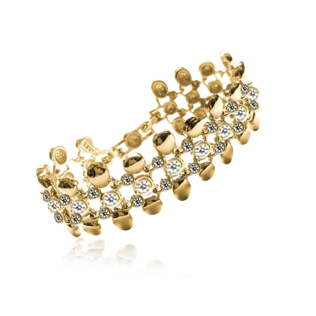 IOAKU Opal Crystal armbånd gull 20,5 cm
