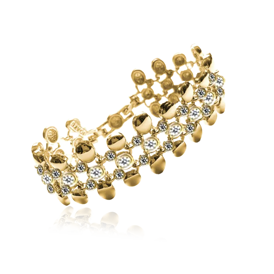 IOAKU Opal Crystal armbånd gull 20,5 cm