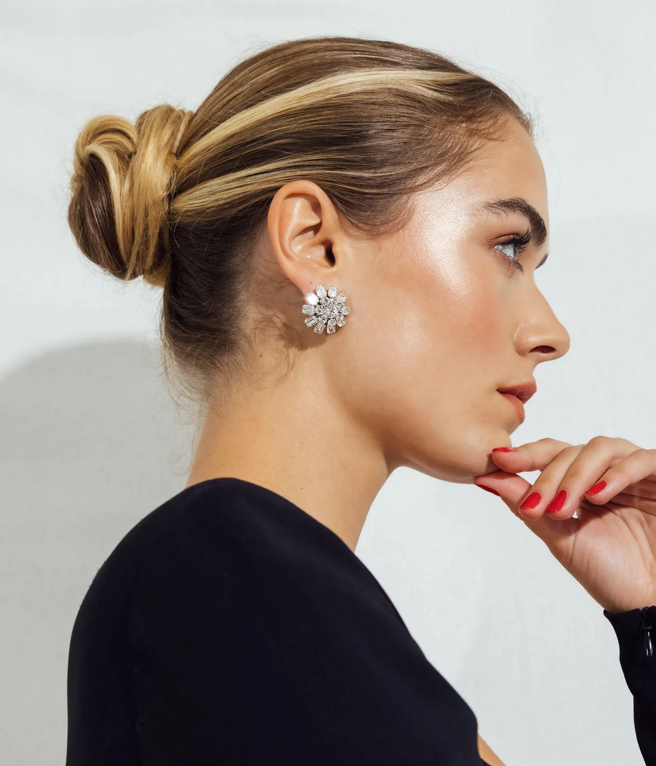 Loren Hope Billie øredobber crystal baguette studs