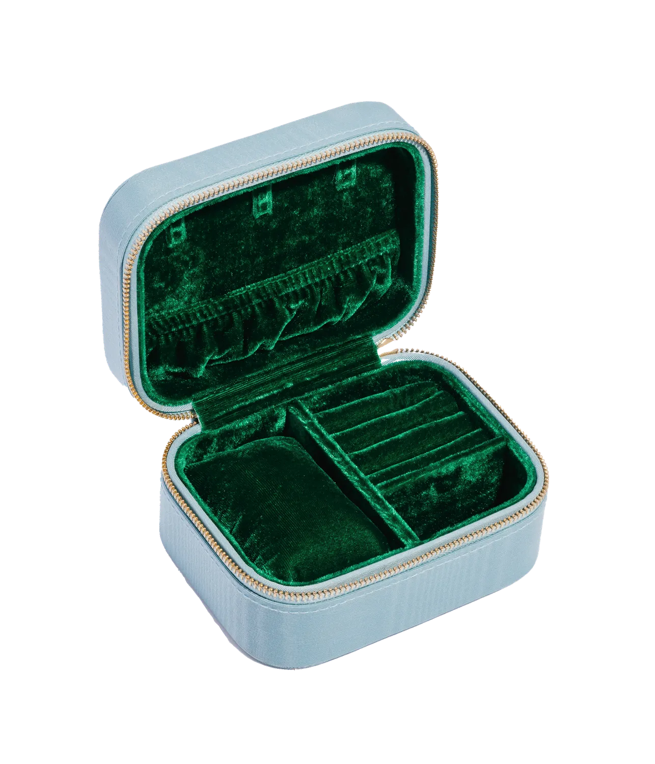 Loren Hope reiseetui smykker aqua moiré 12,7 cm