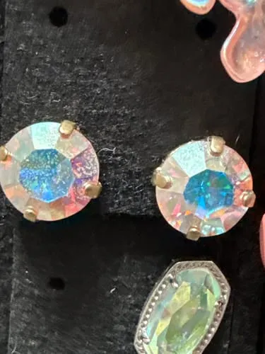 Loren Hope Kaylee øredobber Aqua 11 mm krystall