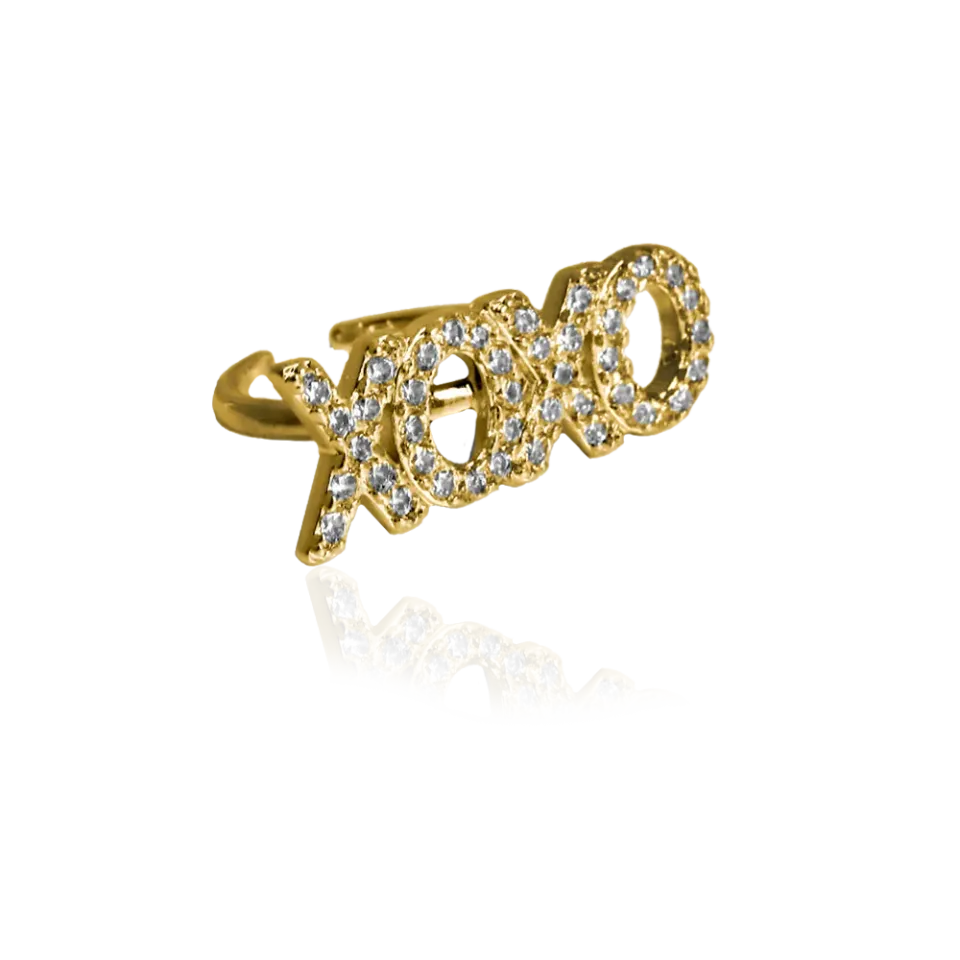 IOAKU Statement Sparkle Ring XOXO ring juster­bar