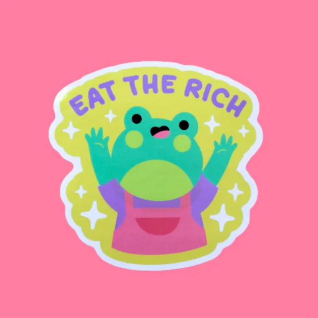 MiniKitty Eat the Rich klistremerke vinyl 10 cm