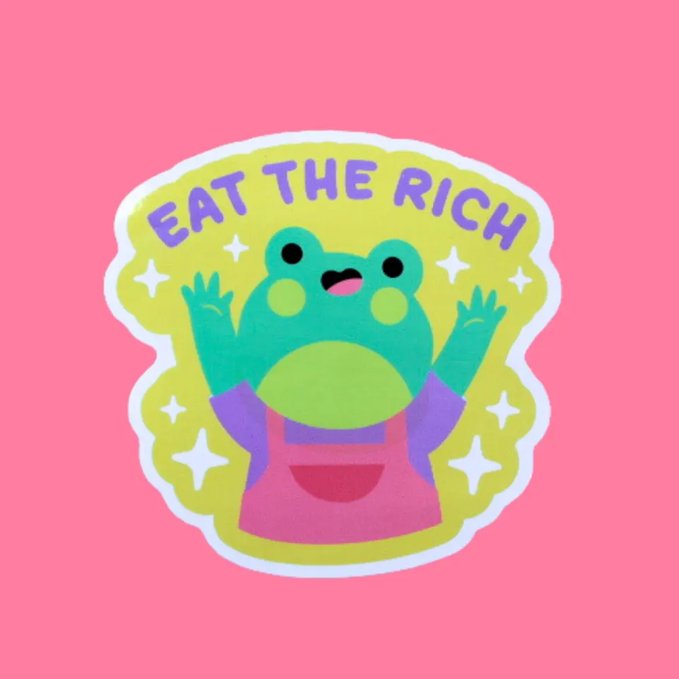 MiniKitty Eat the Rich klistremerke vinyl 10 cm