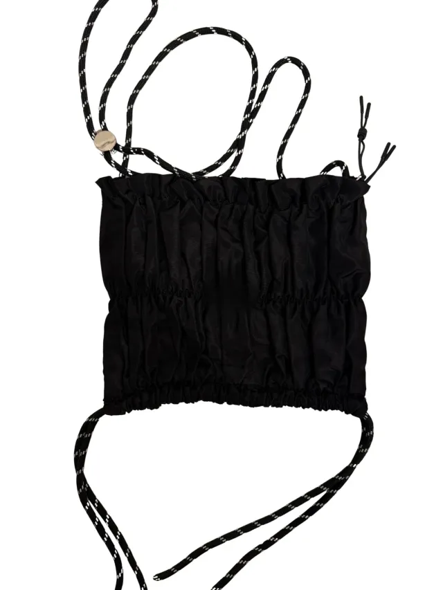 Wos Vilda veske svart nylon 21x19 cm crossbody