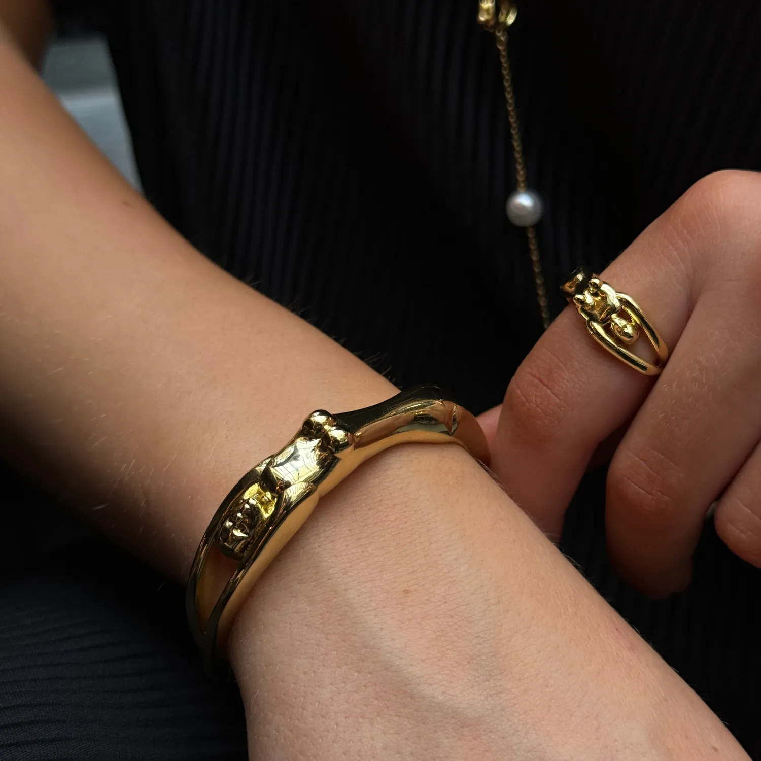 IOAKU La Passion Woman mansjett-armbånd gull messing