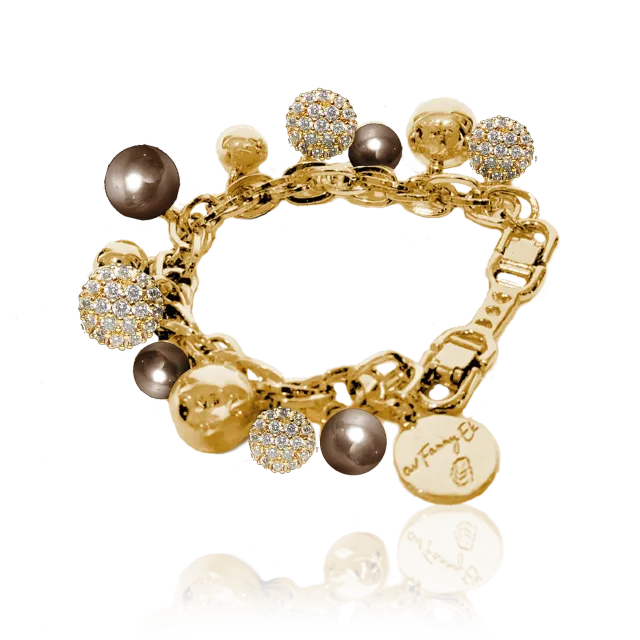 IOAKU Berry Pearl Sparkle armbånd brun 16-20 cm
