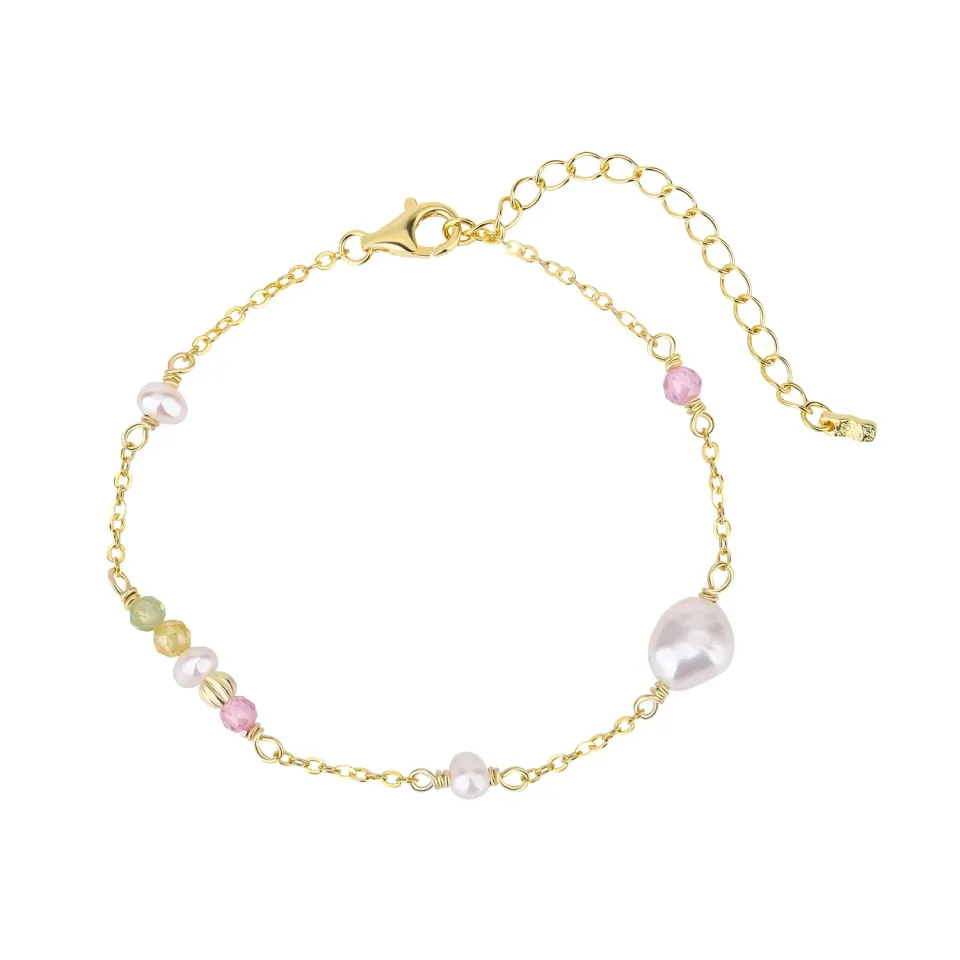Wioga Chika armbånd forgylt perle zirkonia
