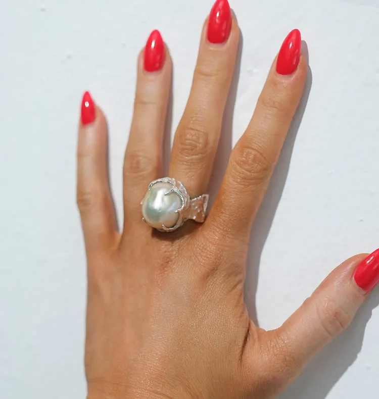 Wos Bedazzled Draco sølvring citrin justerbar
