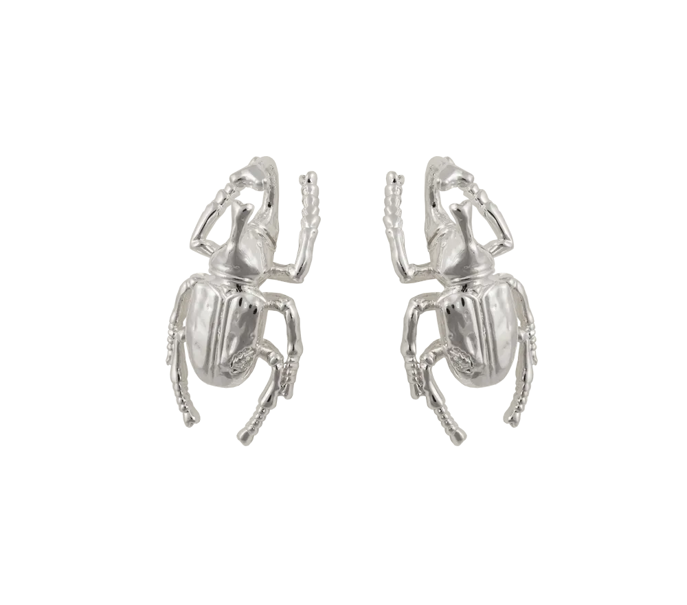 IOAKU Beetle Stud øredobber gull 3x1,5 cm lette