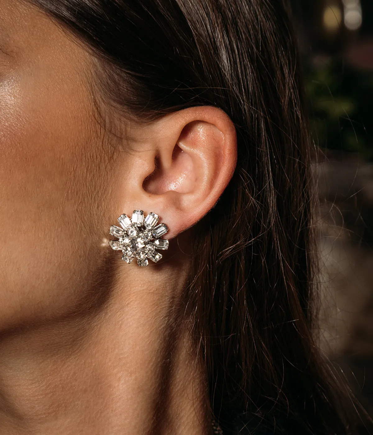 Loren Hope Billie øredobber crystal baguette studs