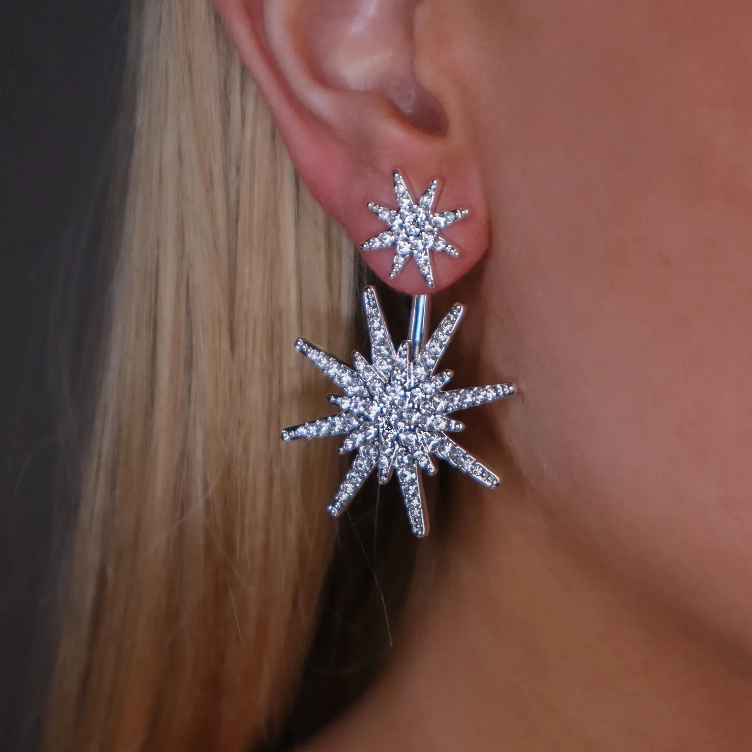 IOAKU Alfa Star Earrings øredobber gull 6 cm