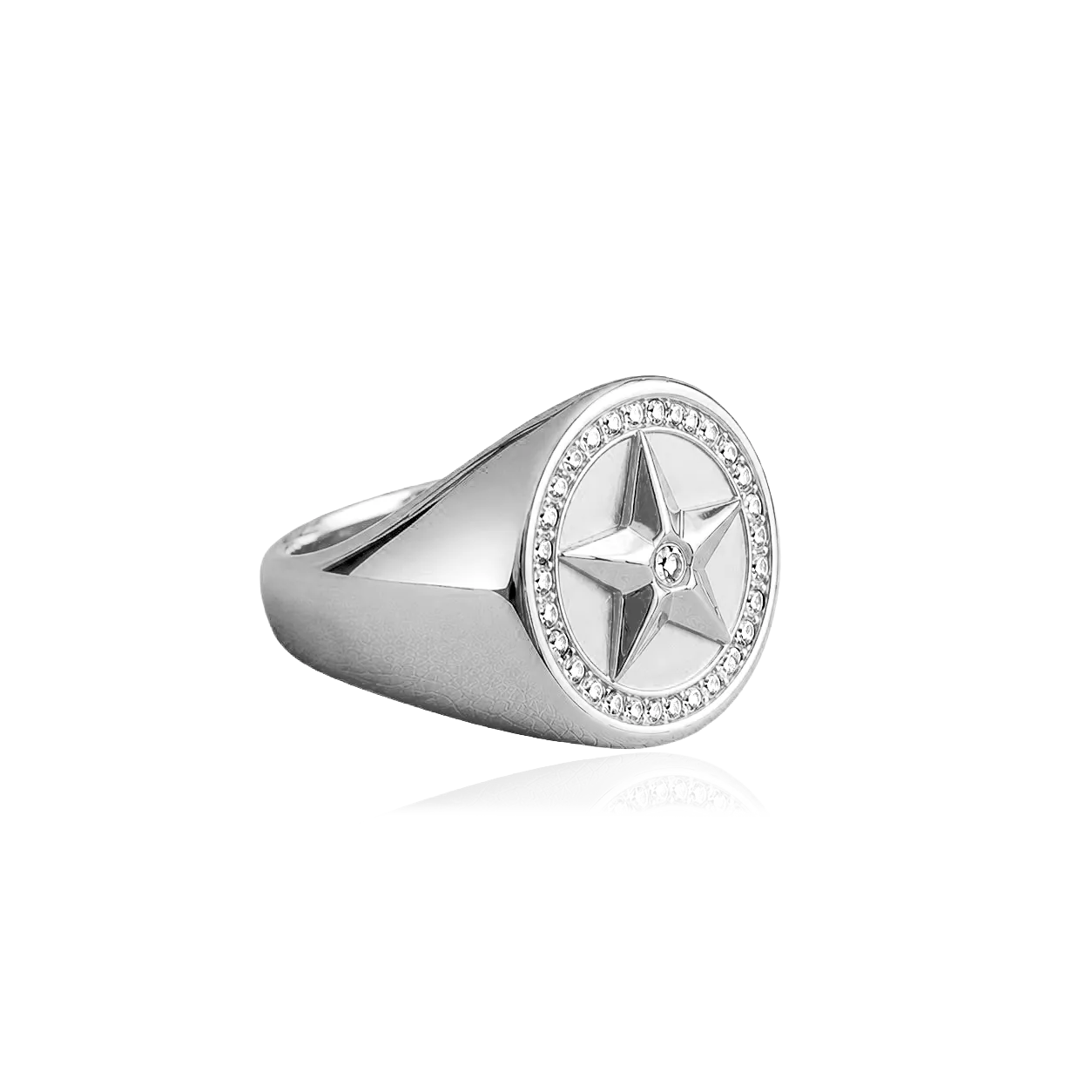 IOAKU Elecktra Signet Star ring gull str 7 stjerne