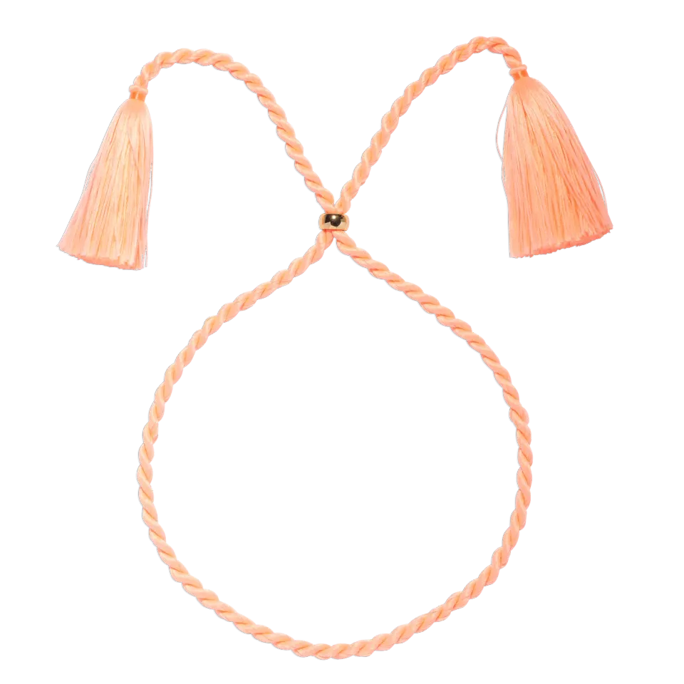 Loren Hope Marina Silk Cord halskjede korall silkesnor