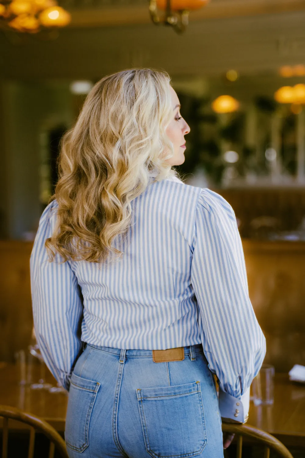 Janne Formoe Lollipopblusen bluse lyseblå str M