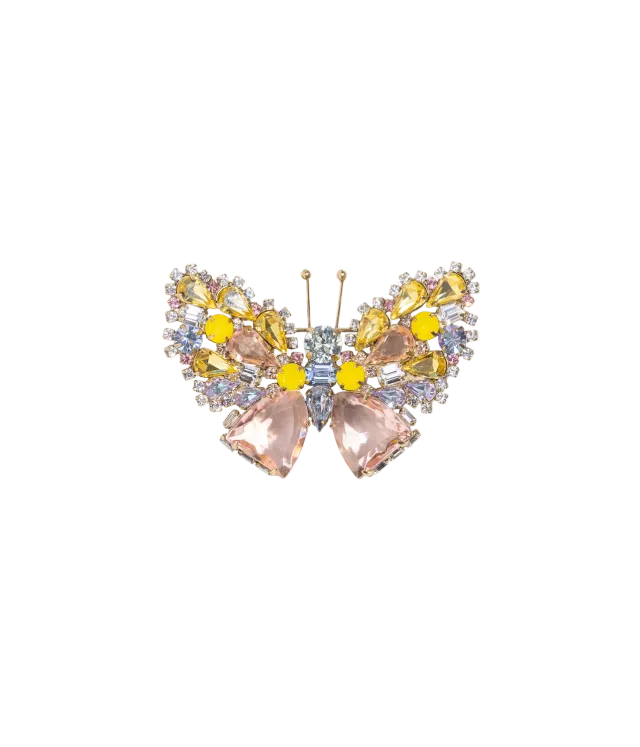Loren Hope Small Butterfly brosje light topaz