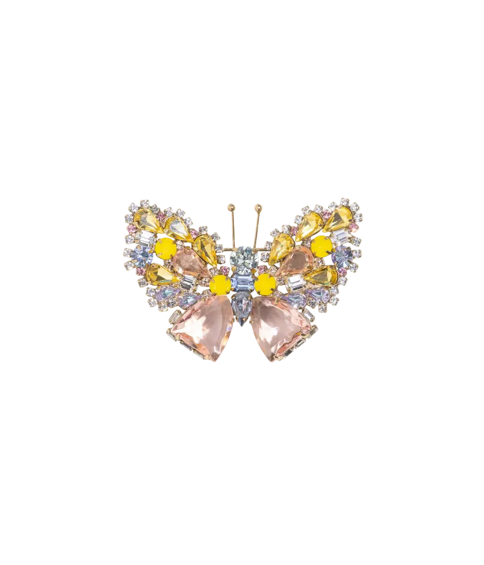 Loren Hope Small Butterfly brosje light topaz