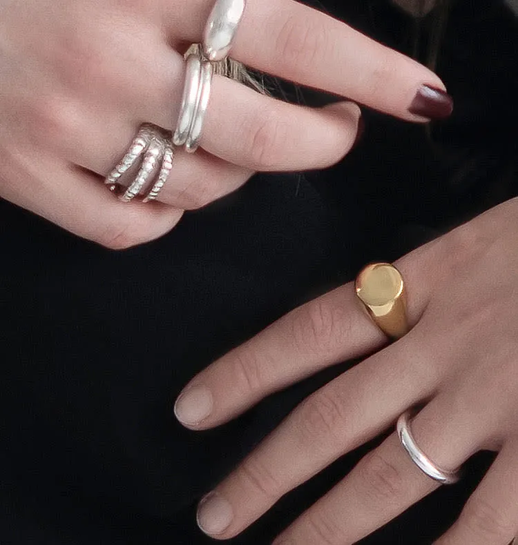 Wos Zone ring sølv 4 mm str 16-19