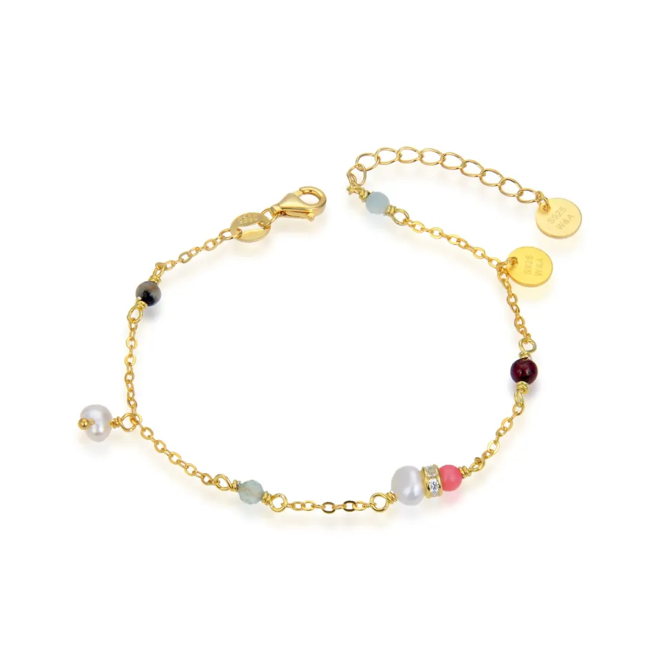 Wioga Martha B-2034-gp armbånd forgylt 16–18cm