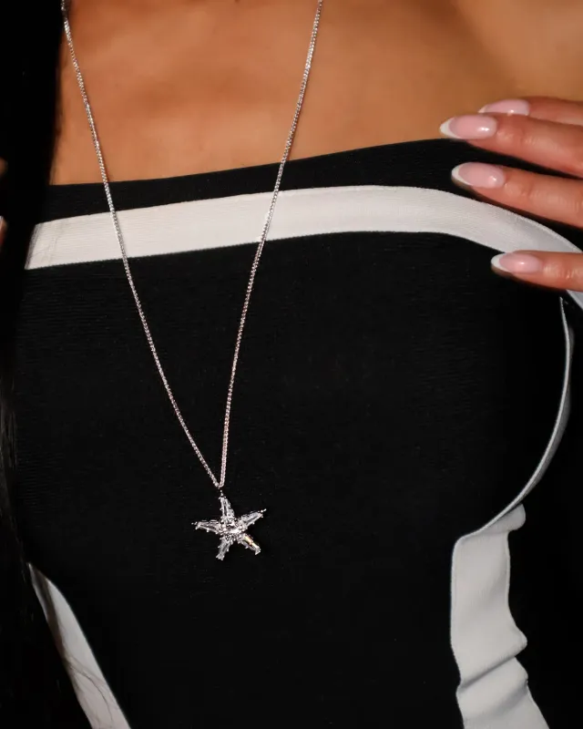 IOAKU Starlumen Crystal Pendant halskjede gull 75 cm