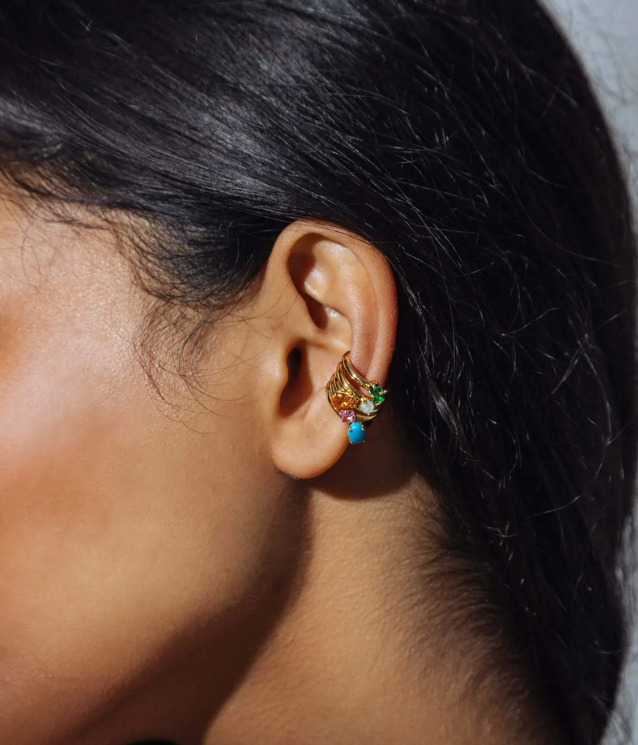 Loren Hope Fiesta Ear Cuff øreklips multi 5-pakn forgylt