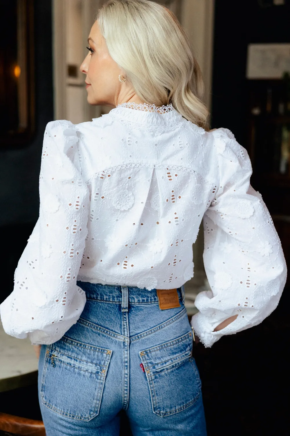 Janne Formoe Bunadsblusen bluse Bright White bomull