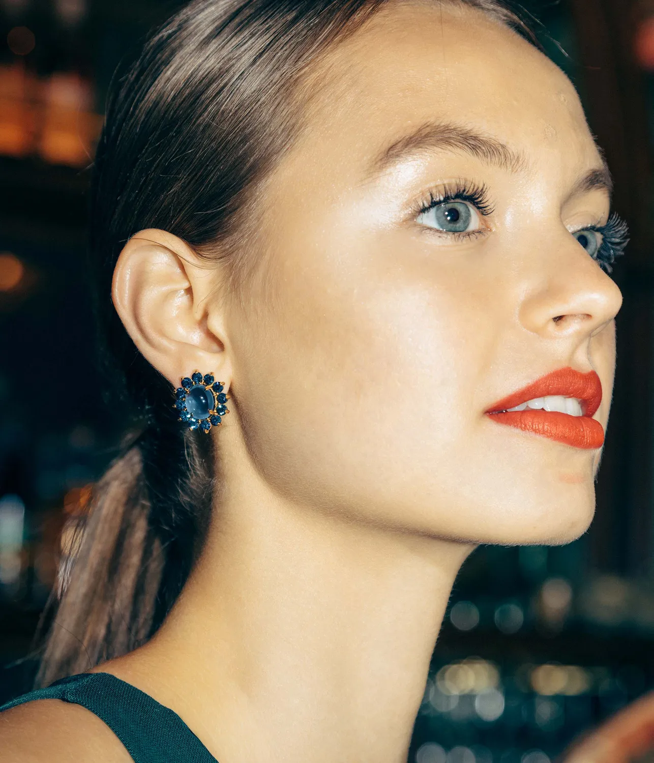 Loren Hope Georgie Stud ørestikker Marineblå glass