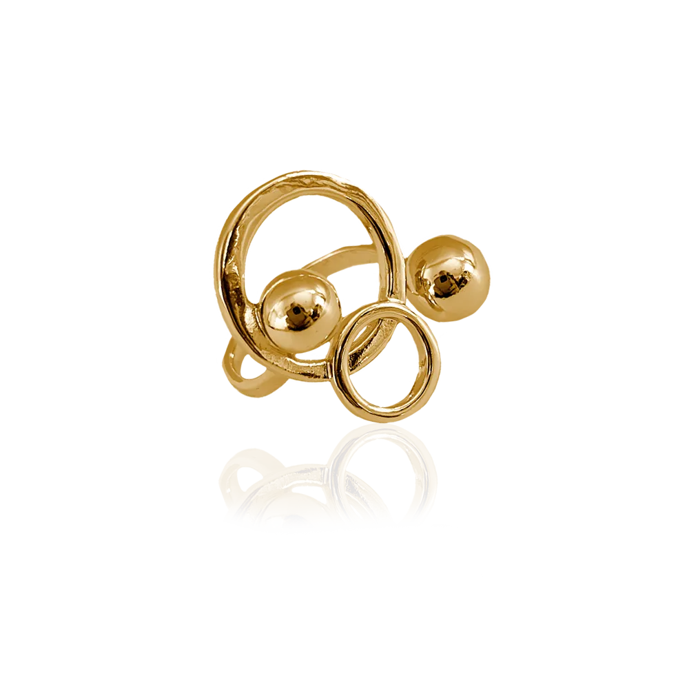 IOAKU Crazy Berry Mini ring gull justerbar 2,5 cm