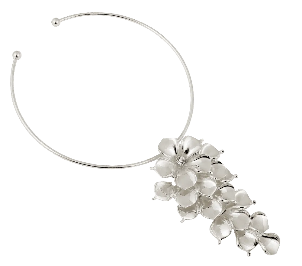 IOAKU La Fleur halskjede gull blomst 13x6 cm
