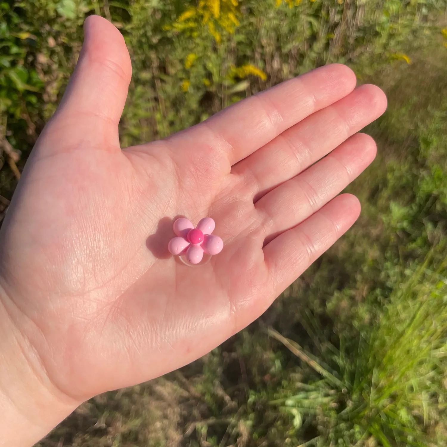 MiniKitty Flower Croc Charms blomst liten hvit