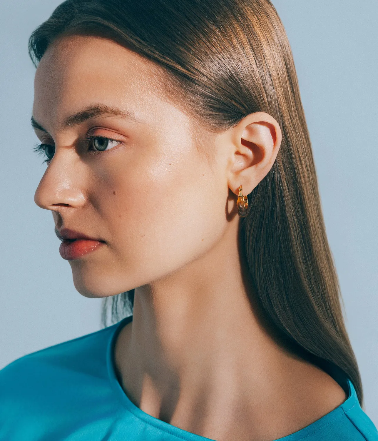 Loren Hope Alani øredobber tortoise 2,2 cm hoops