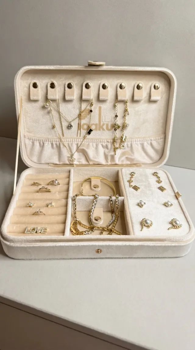 IOAKU Jewelry Box smykkeskrin rød fløyel
