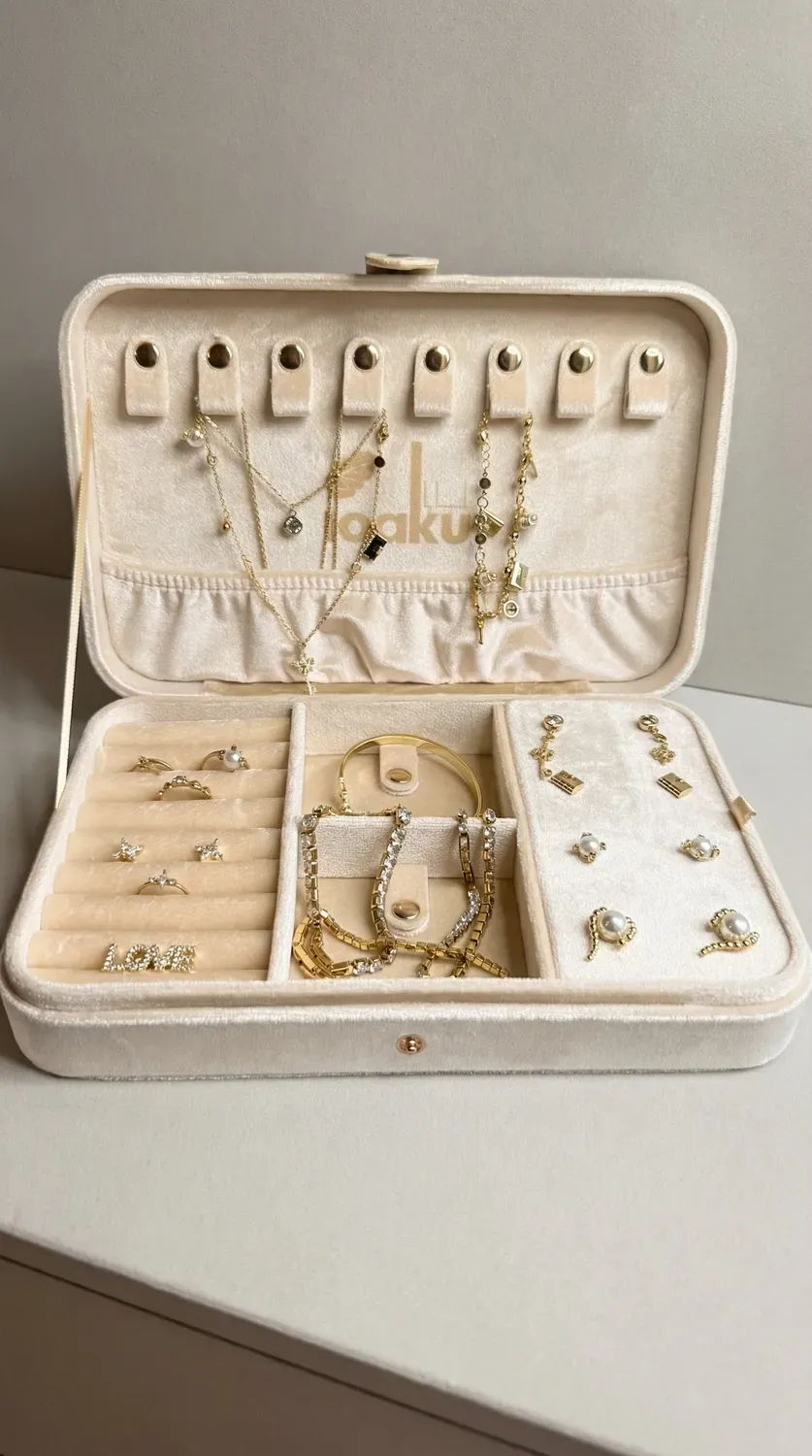 IOAKU Jewelry Box smykkeskrin rød fløyel