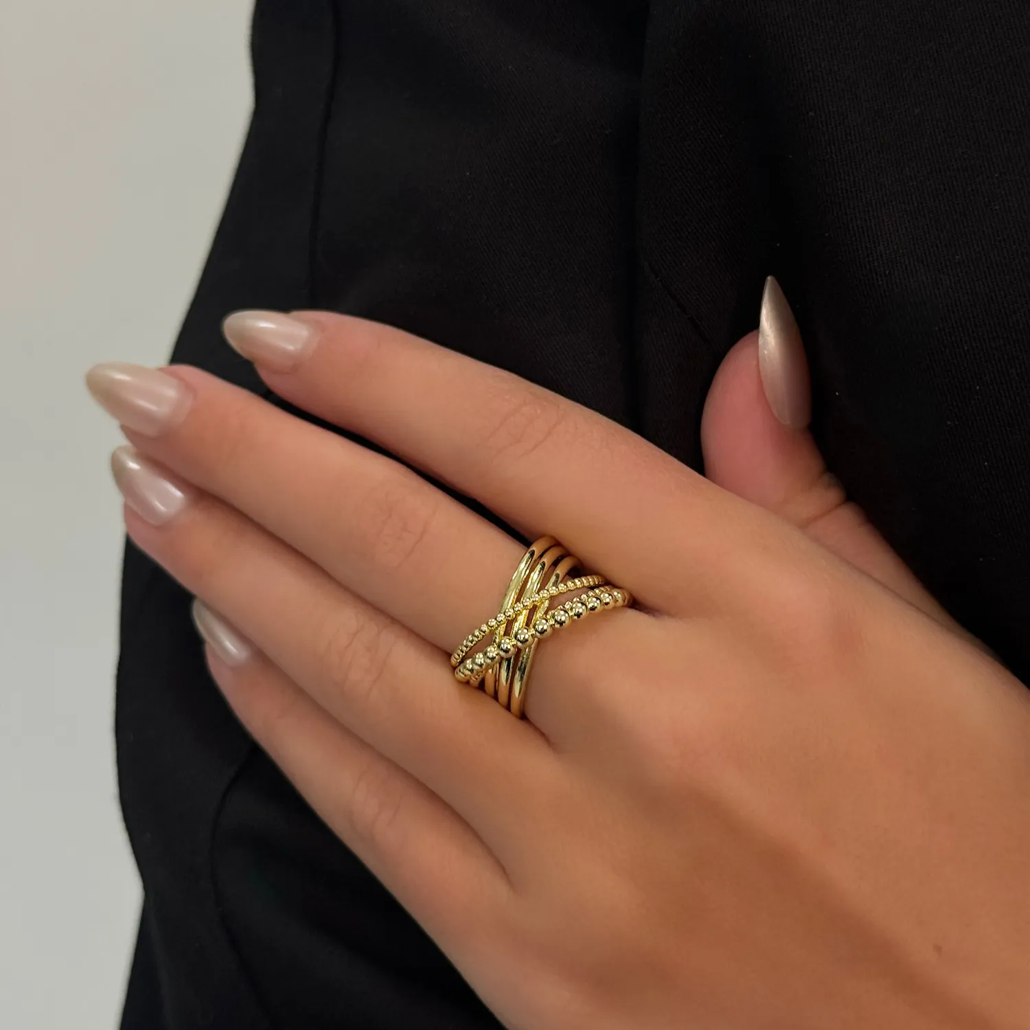 IOAKU Icon Twist ring justerbar messing