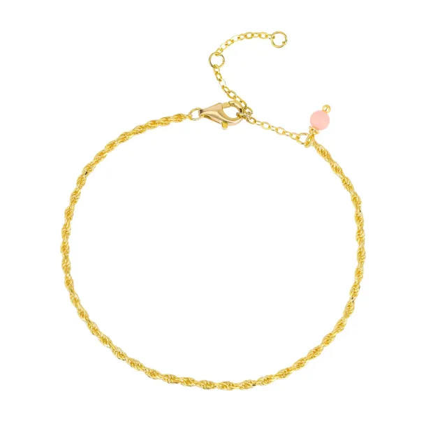 Wioga Claire B-8255-GP armbånd forgylt coral 15,5-18 cm