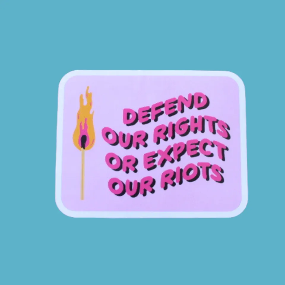 MiniKitty Defend Our Rights klistremerke vinyl 10 cm