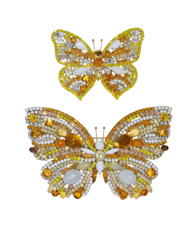 Loren Hope Butterfly Duo brosje sett forgylt