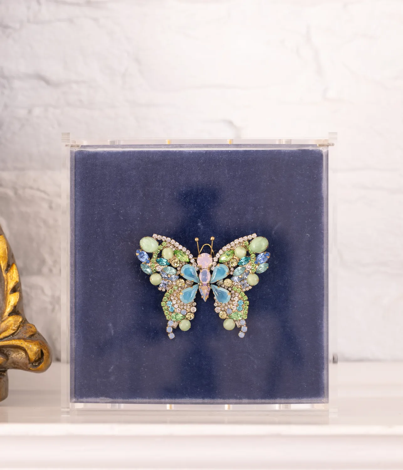 Loren Hope Medium Butterfly brosje rose opal sommerfugl