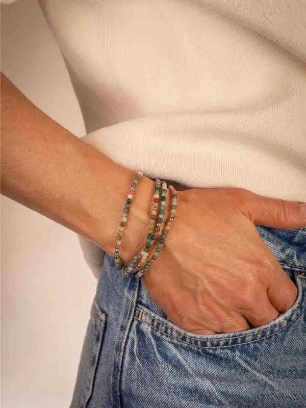 pfg Stockholm Agate armbånd grønn agat