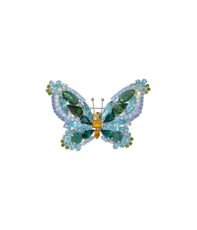 Loren Hope Butterfly brosje aqua medium unik