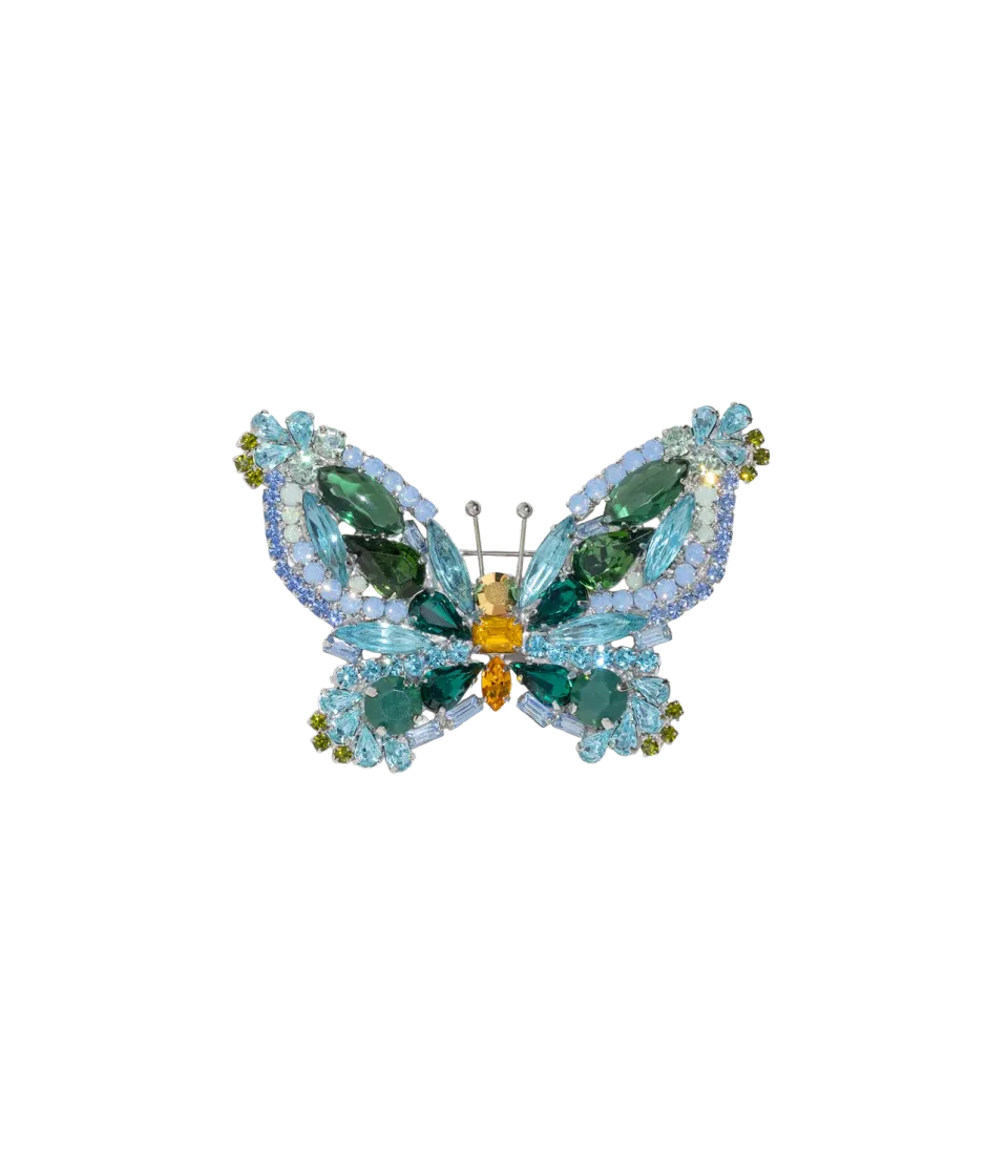 Loren Hope Butterfly brosje aqua medium unik
