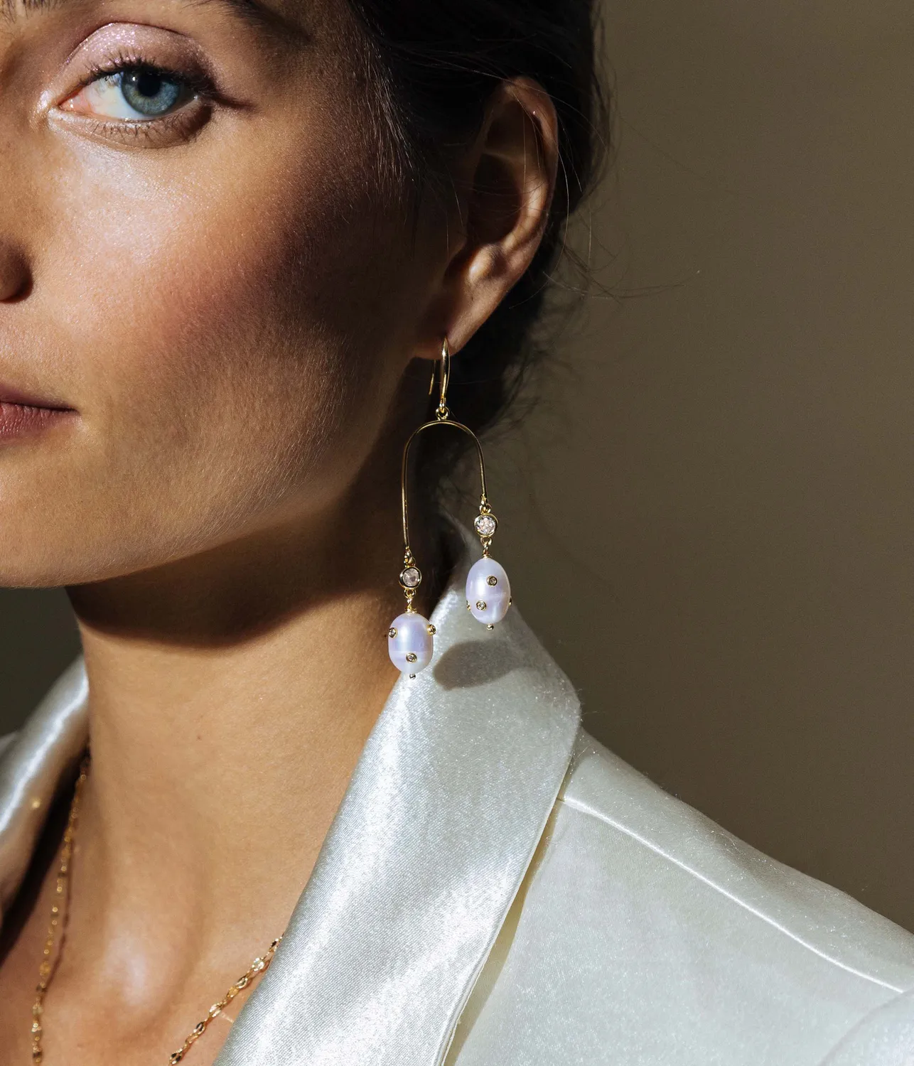 Loren Hope Geneva øredobber gull perle statement