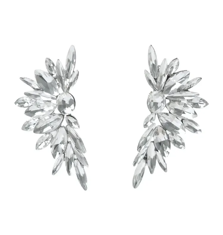 Wos WOS UP Oksana øredobber sølv strass 6,5 cm