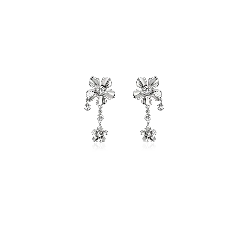 IOAKU La Fleur Detail Stud øredobber gull 4,5cm