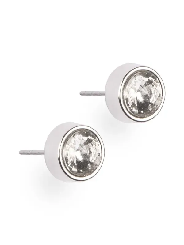 pfg Stockholm Crystal Stud øredobb sølv glitter