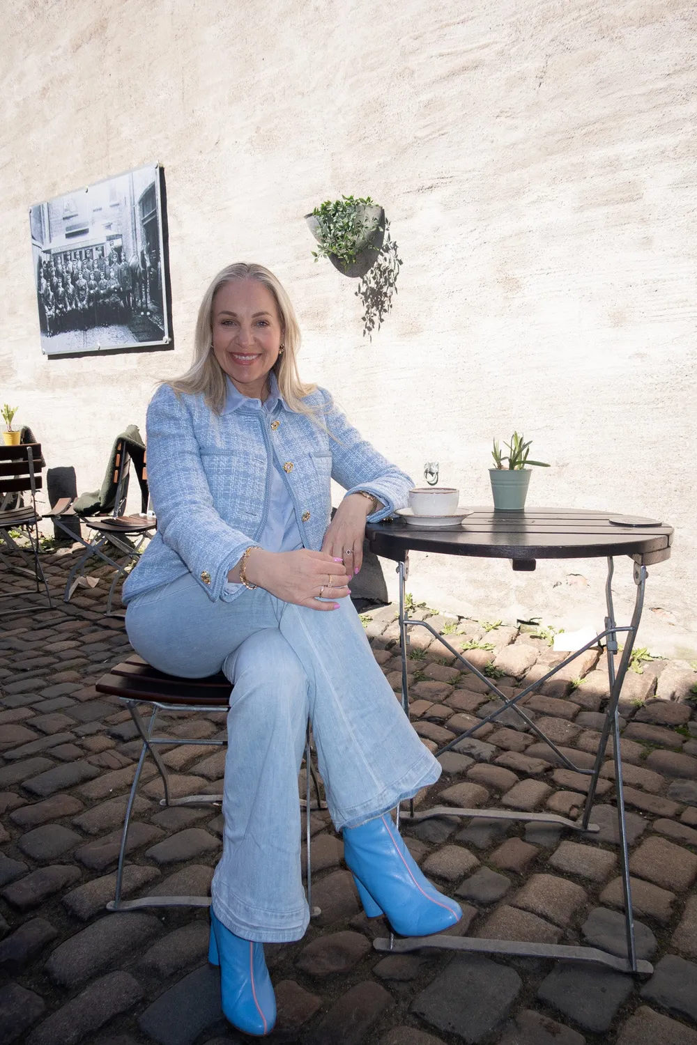 Janne Formoe Jetsetjakke jakke isblå ullblanding
