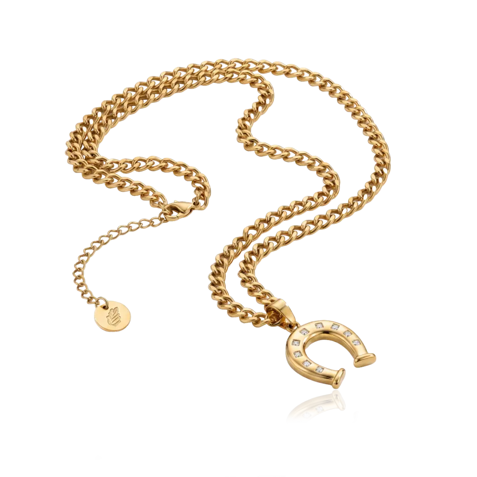 IOAKU Golden Horseshoe halskjede gull hestesko