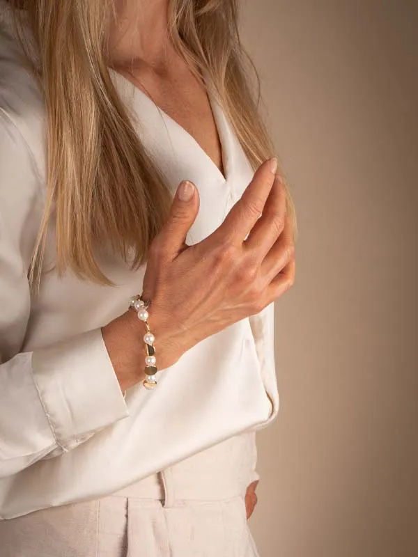 pfg Stockholm Lottie armbånd gull perler