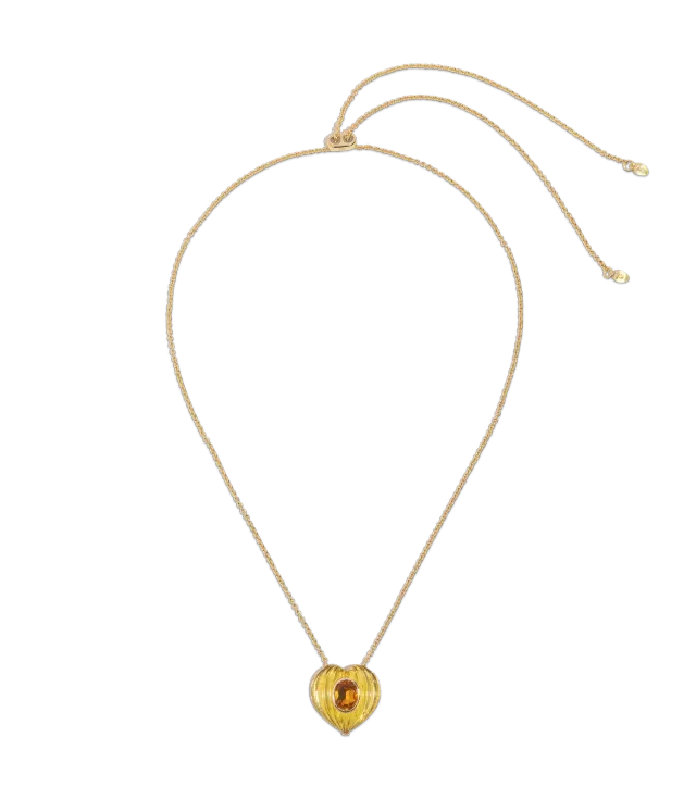 Loren Hope Veda Heart halskjede Topaz 71 cm