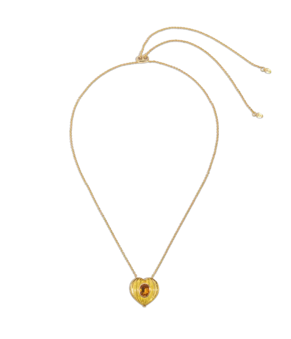 Loren Hope Veda Heart halskjede Topaz 71 cm